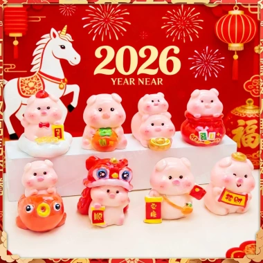 SET Heo Tết 2.026 May Mắn Tài Lộc - Đồ Trang Trí Dễ Thương, Quà Tặng Nắm Mới, Giá Ưu Đãi 92.960₫ 3