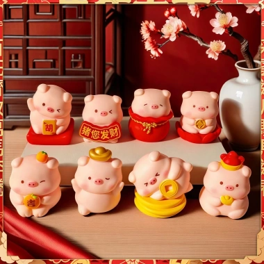 SET Heo Tết 2.026 May Mắn Tài Lộc - Đồ Trang Trí Dễ Thương, Quà Tặng Nắm Mới, Giá Ưu Đãi 92.960₫ 9