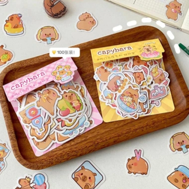 Sét Hình Dán 50-60-100 Sticker Giấy Dễ Thương Cho Tập, Bình Nước, Nón, Máy Tính - Giá 16.000 VND