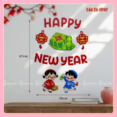 Set Hình Gỗ Dán Tường Trang Trí Tết – Sticker Decor Nhà Bách Mộc, Giá 138k 4
