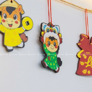Set Hình Gỗ Dán Tường Trang Trí Tết – Sticker Decor Nhà Bách Mộc, Giá 138k 7
