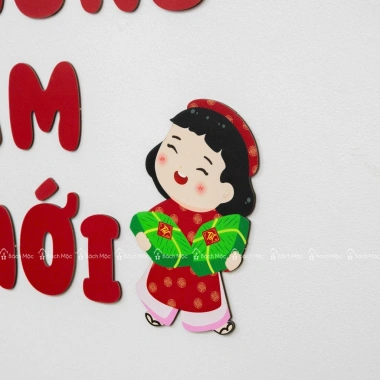 Set Hình Gỗ Dán Tường Trang Trí Tết – Sticker Decor Nhà Bách Mộc, Giá 138k 9