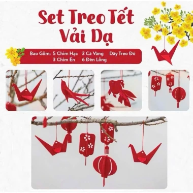 Set Hình Vải Dạ Đỏ Treo Deco Trang Trí Tết Trung Thu Giá Ưu Đãi 40.000