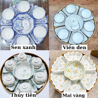 Set hoa mai sứ họa tiết thủy tiên xanh 45cm - Bộ bát đĩa hoa mặt trời thờ cúng, giảm còn 350.000 VND 4 Set hoa mai sứ họa tiết thủy tiên xanh 45cm - Bộ bát đĩa hoa mặt trời thờ cúng, giảm còn 350.000 VND 4