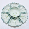 Set hoa mai sứ họa tiết thủy tiên xanh 45cm - Bộ bát đĩa hoa mặt trời thờ cúng, giảm còn 350.000 VND 6