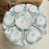 Set hoa mai sứ họa tiết thủy tiên xanh 45cm - Bộ bát đĩa hoa mặt trời thờ cúng, giảm còn 350.000 VND 8