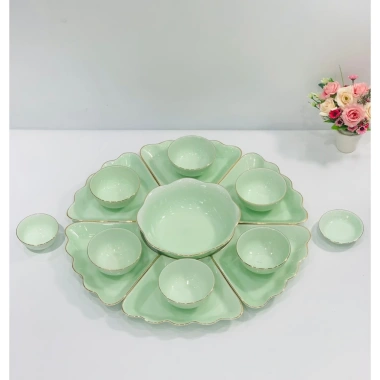Sét hoa mặt trời - Quà tặng doanh nghiệp, tân gia - Gốm sứ Bát Tràng cao cấp, chính hãng, chỉ 864.000 VND