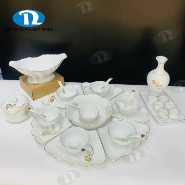 Sét hoa mặt trời - Quà tặng doanh nghiệp, tân gia - Gốm sứ Bát Tràng cao cấp, chính hãng, chỉ 864.000 VND