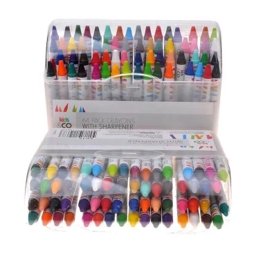 Set hộp màu 64 cây crayon nhựa cho bé yêu - Giá ưu đãi 64.900₫, chất lượng an toàn