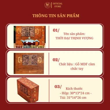 Set Hộp Quà Tặng Trà 4 Đại Danh Trà + Ấm Thời Đại Thịnh Vượng - Quà Biếu Sếp, Sự Kiện 6