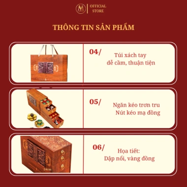 Set Hộp Quà Tặng Trà 4 Đại Danh Trà + Ấm Thời Đại Thịnh Vượng - Quà Biếu Sếp, Sự Kiện 7