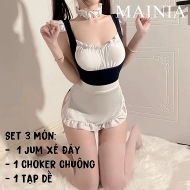 Set Jum Thun Cosplay Hầu Gái Full Size 35-100Kg - Đầy Đủ, Thoải Mái, Giá 129.500 VND
