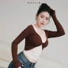 Set KAYLIN 2 áo xoắn eo và áo ba lỗ, thun co giãn, cá tính - 330.000₫ 5