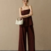 Set KAYLIN áo hai dây + quần suông dài vải linen BST Tháng 3 - Giá 625.000₫ 2