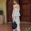 Set KAYLIN áo hai dây + quần suông dài vải linen BST Tháng 3 - Giá 625.000₫ 4