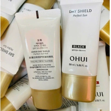 Sét kem chống nắng Ohui Red SPF50+ PA++++ 50ml + HHSD + SRM - Bảo vệ & Dưỡng da 420k