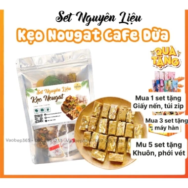Set kẹo Nougat Cà phê cốt dừa 600g 50-60 cái - Giá ưu đãi 109.000đ