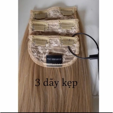 Sét kẹp 3 dây công nghệ tóc nhân tạo nhập khẩu - mềm mượt, nhẹ, tóc lỳ như thật, giá ưu đãi 430k