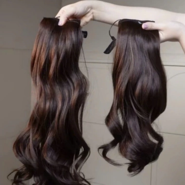 Sét kẹp 3 dây công nghệ tóc nhân tạo nhập khẩu - mềm mượt, nhẹ, tóc lỳ như thật, giá ưu đãi 430k 10 Sét kẹp 3 dây công nghệ tóc nhân tạo nhập khẩu - mềm mượt, nhẹ, tóc lỳ như thật, giá ưu đãi 430k 10