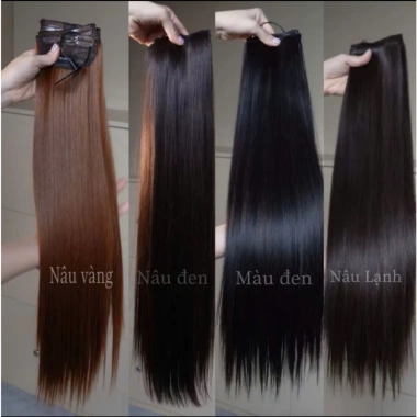 Sét kẹp 3 dãy tóc tơ nhân tạo nhập khẩu - mềm mượt, lỳ tự nhiên, chỉ 435k