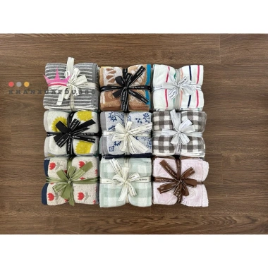 Set khăn gội Organic xuất Nhật 35x75cm - Giá ưu đãi 125.000₫, mềm mại, thấm hút