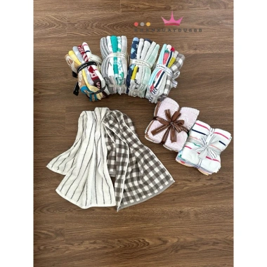 Set khăn gội Organic xuất Nhật 35x75cm - Giá ưu đãi 125.000₫, mềm mại, thấm hút