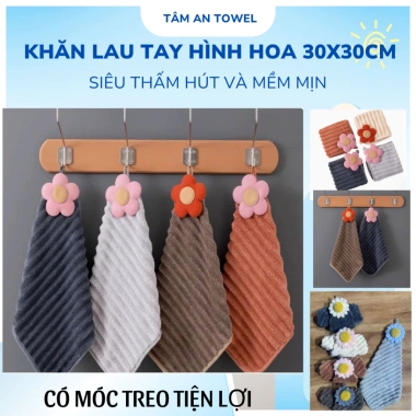 Set Khăn Lau Tay, Khăn Lau Bếp, Khăn Vệ Sinh Hình Hoa Xinh Xắn - Giá Ưu Đãi 11.760 VND