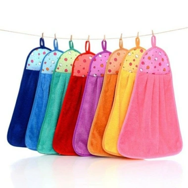 Set khăn lau tay nhà bếp cotton siêu mềm mịn, treo tường đa năng - Giá chỉ 10.000đ 2