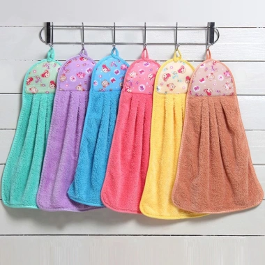 Set khăn lau tay nhà bếp cotton siêu mềm mịn, treo tường đa năng - Giá chỉ 10.000đ 5