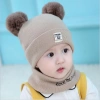 Set Khăn Ống & Mũ Quả Bông Len 0-3 tuổi - Giá ưu đãi 85.000 VNĐ, bảo vệ bé 4