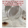Set Khay và Đĩa Vỉ Lưới Lọc Dầu INOX 304 Cao Cấp - Đựng Ráo Dầu Chiên Rán 3
