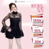 Set La Rosa Mùa Thu Đông Sang Chảnh: Áo Ren Tay Dài, Áo Quây, Quần Dạ Tweet S937