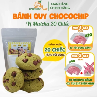 Set làm bánh Chocochip Cookie 60 chiếc - Mix 5 vị Socola Chip HomemadeCake, giá 47.500₫