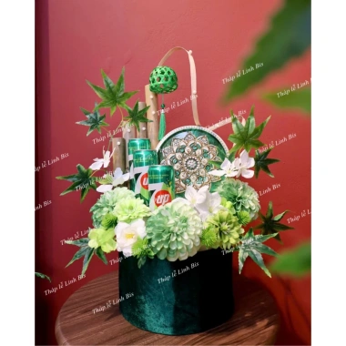 Set làm tháp Tết Thanh tre ĐLT1 - 28 chi tiết cao cấp, tặng xốp & keo nến, chỉ 150.000₫