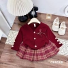 Sét len bé gái Miu Kids 12-38kg - Len dệt kim mềm mịn, đính nơ & váy sang chảnh Tết Noel, giảm còn 269k 8
