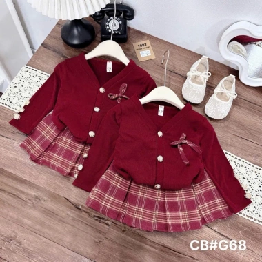 Sét len bé gái Miu Kids 12-38kg - Len dệt kim mềm mịn, đính nơ & váy sang chảnh Tết Noel, giảm còn 269k 9