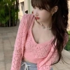 Sét len cặp hoạ tiết gân trám V kèm áo dây, chỉ 207.000đ, chất mềm thoáng mát 5