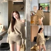 Set len nữ trễ vai màu be và quần short ôm gợi cảm, giảm giá 235k, chỉ 298k