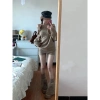 Set len nữ trễ vai màu be và quần short ôm gợi cảm, giảm giá 235k, chỉ 298k 9