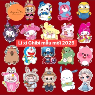 Set Lì xì chibi 100/50/30 chiếc hot 2.025 Giá chỉ 25.000 đồng tiết kiệm hơn 5.750