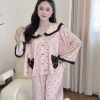 Set lụa mặc nhà áo tay loe fom suông rộng ren 2 dạng ngắn dài giá ưu đãi 136k 2
