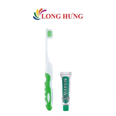 Set Marvis Classic Strong Mint 10ml + Bàn chải gập - Kem đánh răng cao cấp giá ưu đãi 89.000₫