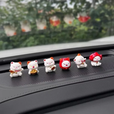 Set Mèo Thần Tài Maneki Neko Đội Mũ Cá Dễ Thương - DIY Trang Trí, Thu Hút Tài Lộc, Giá 49.999 đồng