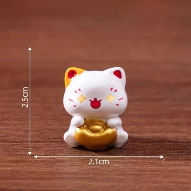 Set Mèo Thần Tài Maneki Neko Đội Mũ Cá Dễ Thương - DIY Trang Trí, Thu Hút Tài Lộc, Giá 49.999 đồng