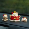 Set mèo Thần Tài may mắn - Tài lộc decor ô tô, xe hơi, bàn làm việc, giá 84.000₫