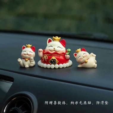 Set mèo Thần Tài may mắn - Tài lộc decor ô tô, xe hơi, bàn làm việc, giá 84.000₫ 7