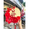 Set Mẹt Trang Trí Decor Tết 2.025 Cổ Truyền Combo Phân Hoa Giả Treo Nhà Cửa Kính Quán Café 9