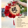 Set Mẹt Trang Trí Decor Tết 2.025 Cổ Truyền Combo Phân Hoa Giả Treo Nhà Cửa Kính Quán Café 10