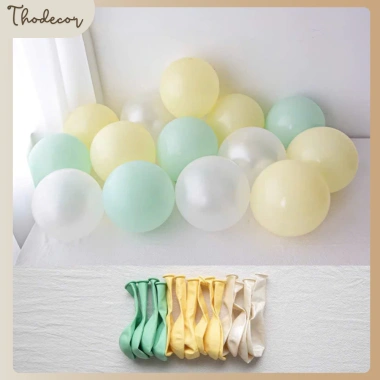 Set mix 20 bóng bay pastel nhẹ nhàng - sinh nhật, tiệc tùng, đám cưới phong cách Hàn Quốc THODECOR 13