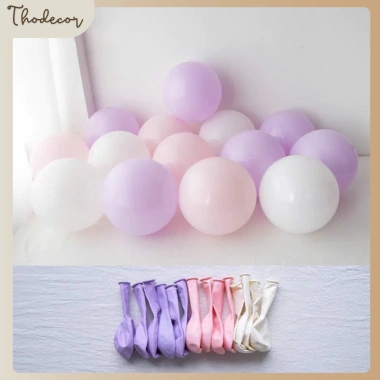 Set mix 20 bóng bay pastel nhẹ nhàng - sinh nhật, tiệc tùng, đám cưới phong cách Hàn Quốc THODECOR 22